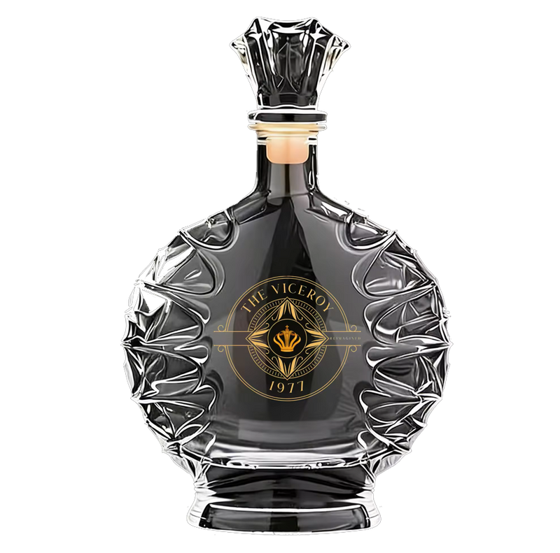 Decorative bottle with intricate design and 'The Viceroys' branding.